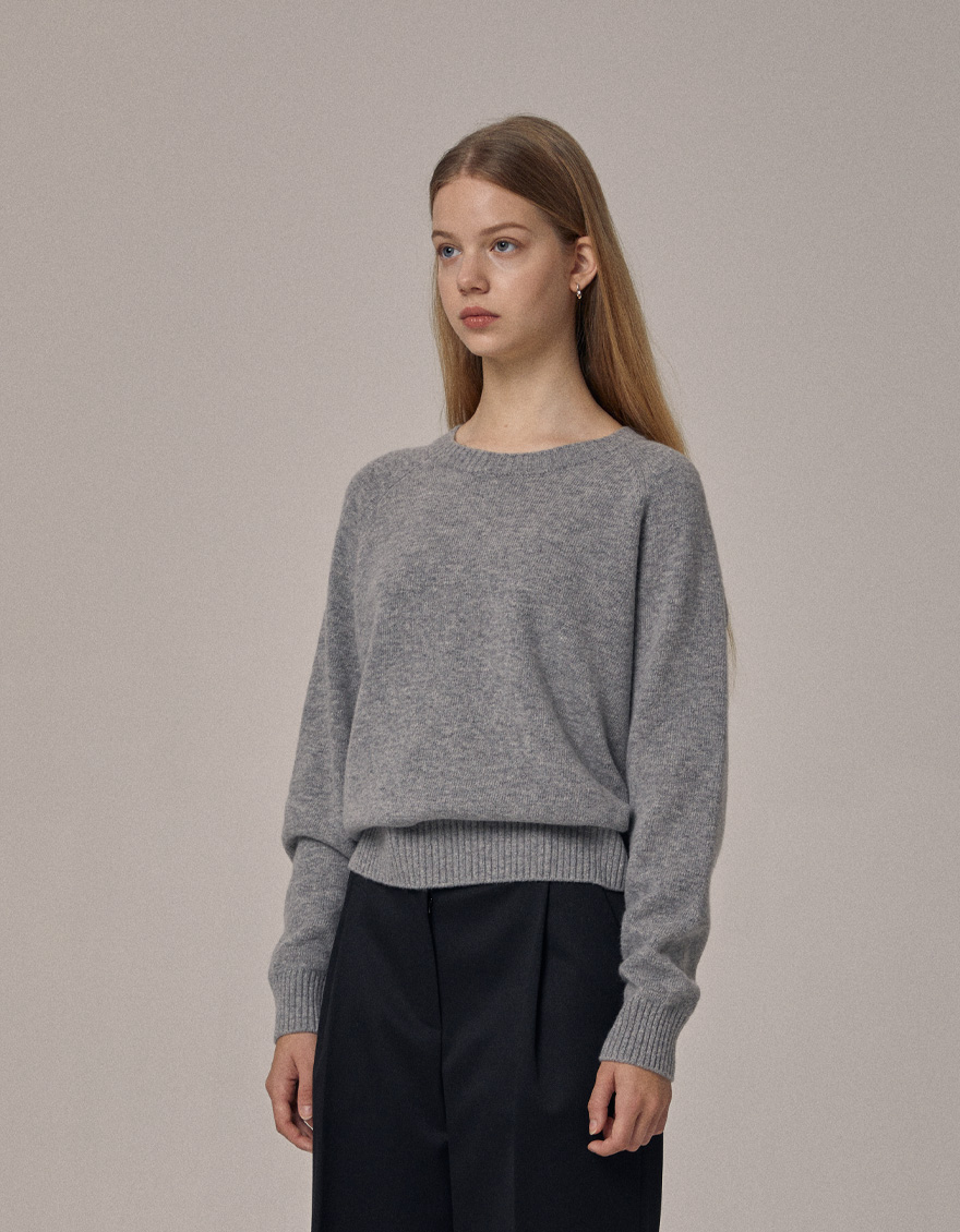 Roundneck Wool Knit Gray
